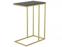 Стол придиванный Мебелик Агами Голд черный мрамор/золото