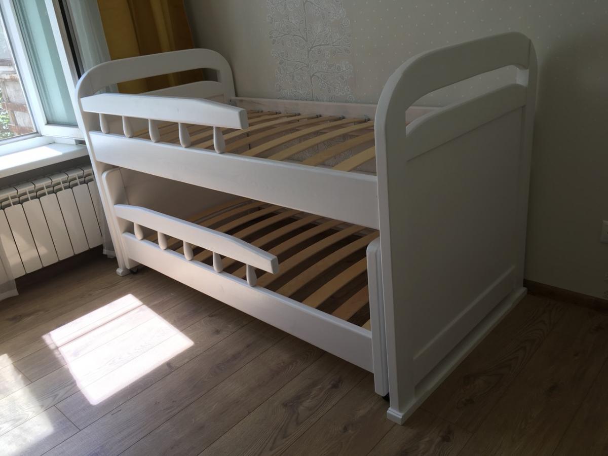 выкатная кровать массив для двоих детей