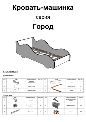 Кровать машина инструкция по сборке