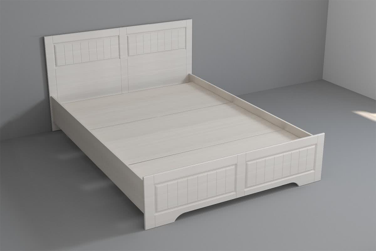 Кэт-6 кровать 160 бодега белая/Сандал Диал