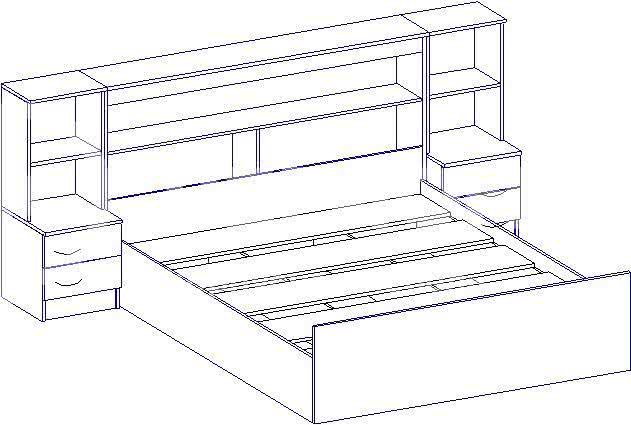 Размеры спального гарнитура с тумбами