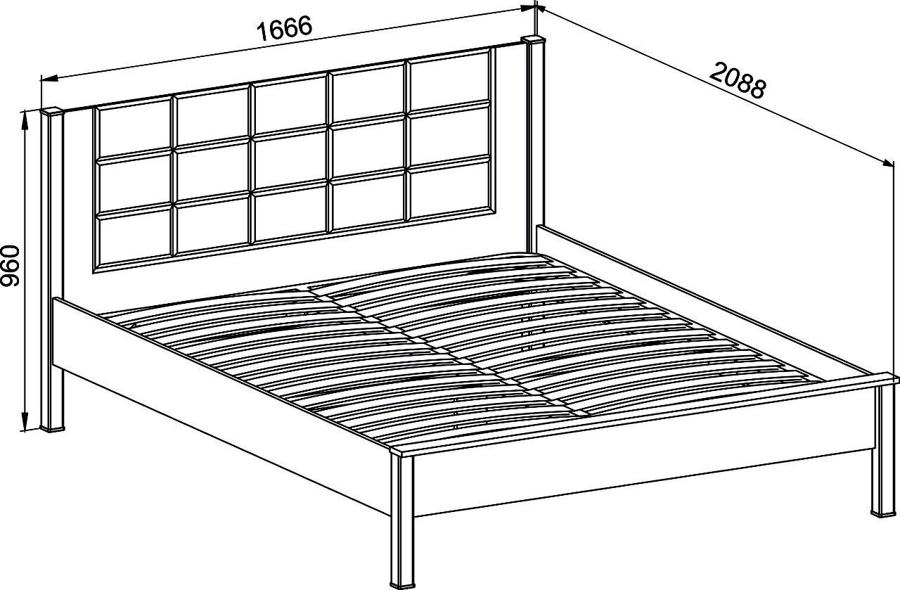 Габариты двуспальной кровати 160х200