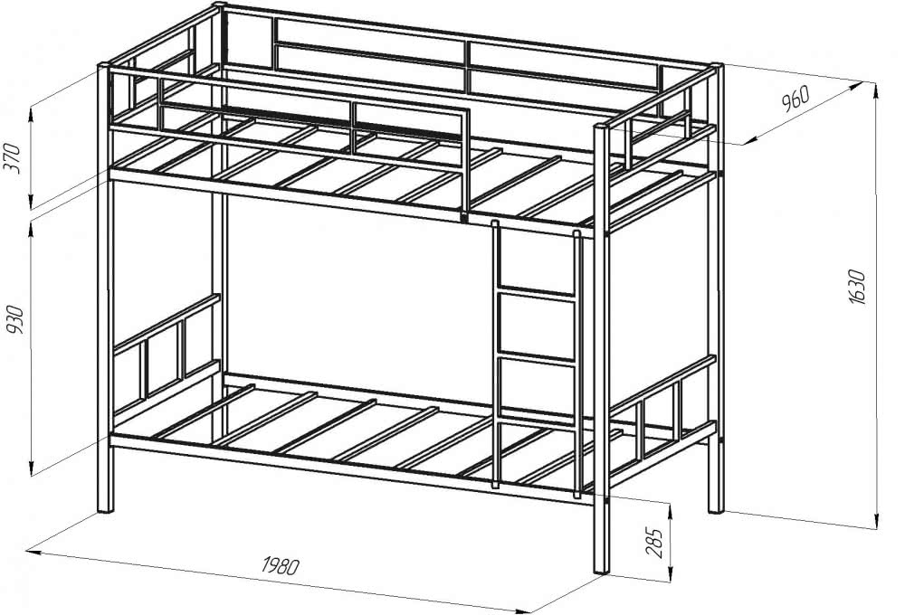 Двухярусная кровать Формула мебели Севилья 2