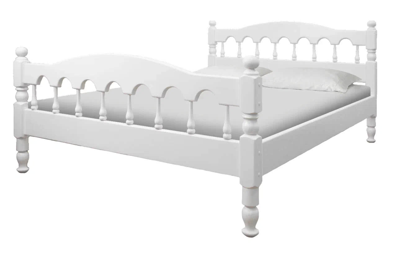 кровать из массива белая 160х200