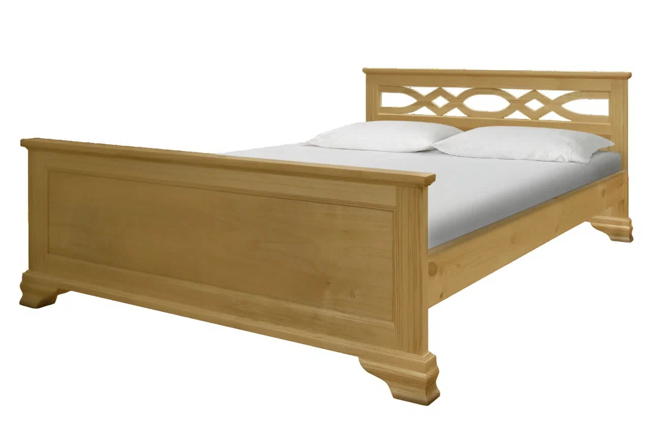 кровать из бука с ковкой