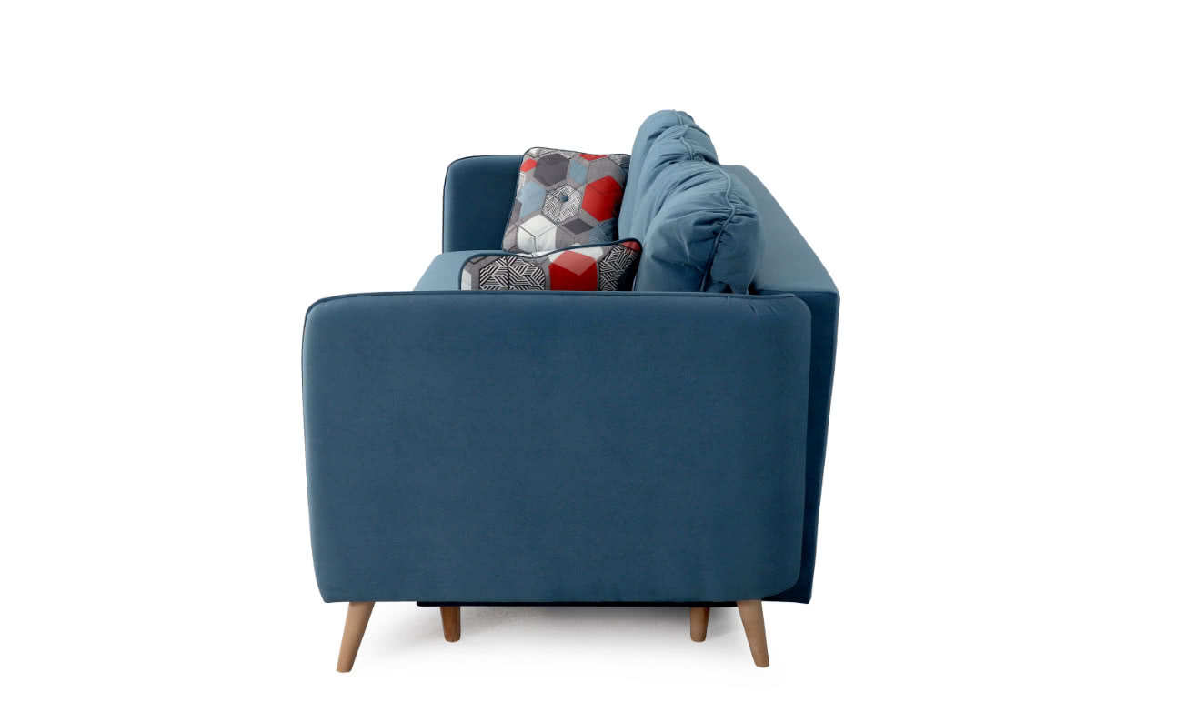 Прямой диван -кровать Альба Blue