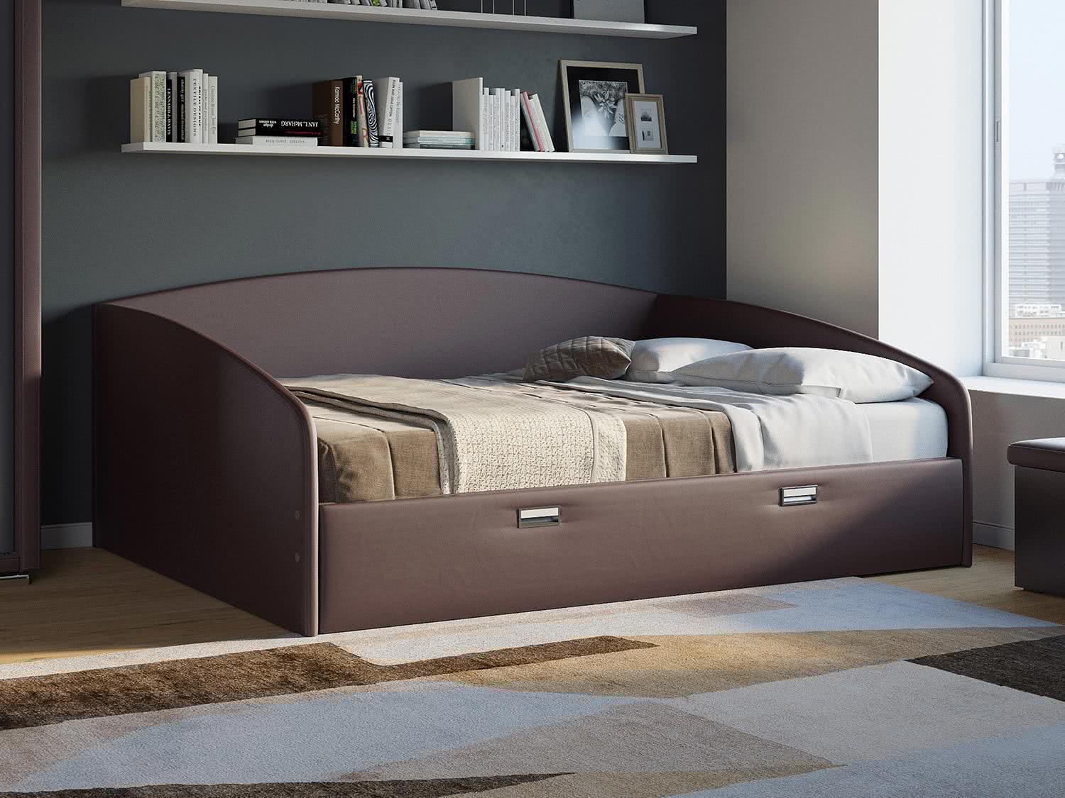 Кровать Орматек Bono (экокожа) коричневый