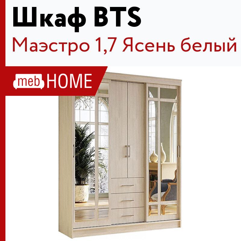 Шкаф купе для одежды bts маэстро