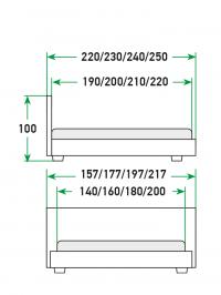 Кровать nuvola 4 2 подушки