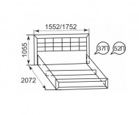Кровать Ижмебель Ника-Люкс 52 160х200 с подъемным механизмом